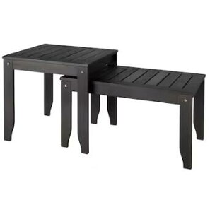 IKEA イケア ikea ORSKAR オールシェールネストテーブル2点セット, 室内/屋外用 ダークグレー805.362.53