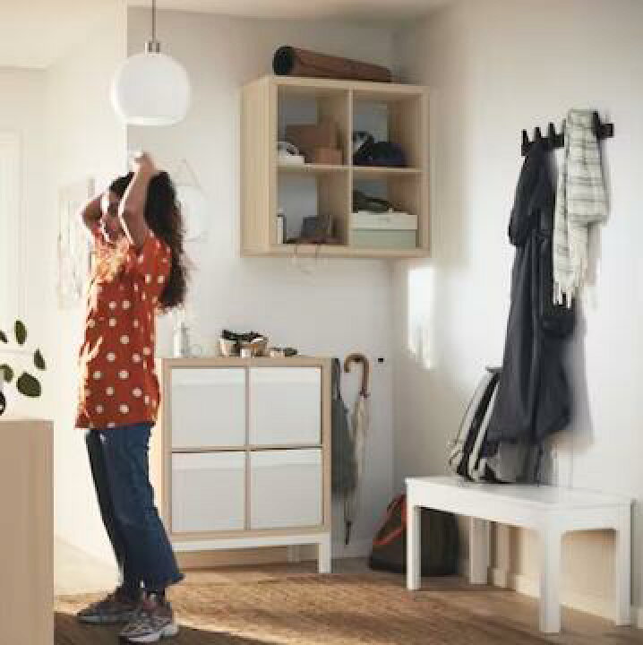 楽天市場】IKEA イケアKALLAX カラックス 下部フレーム, ホワイト 