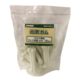 元気ガム ミルク風味 プレス骨型 小小 12本入（ 4.5インチ ）犬猫用 ペット用品 犬猫用品 おやつ フード 犬猫用フード