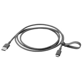 IKEA イケア LILLHULT リルフルトUSB-A - USB-C, ダークグレー, 1.5 m 705.275.98