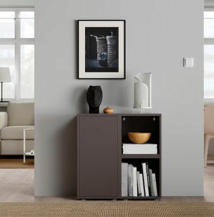 楽天市場】IKEA イケア EKET エーケトキャビネット, ダークグレー 