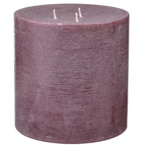 IKEA イケア GRANSSKOG グレンスコーグ 香りなしピラーキャンドル 芯3本, ブラウンレッド, 14 cm 205.515.81