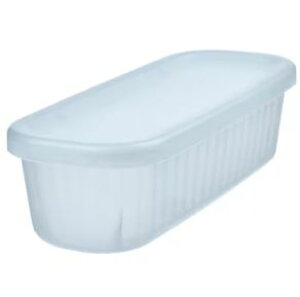 IKEA イケア RYKTA リークタ 収納ボックス ふた付き, 透明 グレーブルー, 9x24x7 cm/0.5 l605.332.03