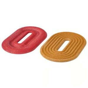 IKEA イケア ELDSTJART エルドシェルト鍋敷き2点セット, 楕円形/ライトブラウン レッド, 26x16 cm706.110.59