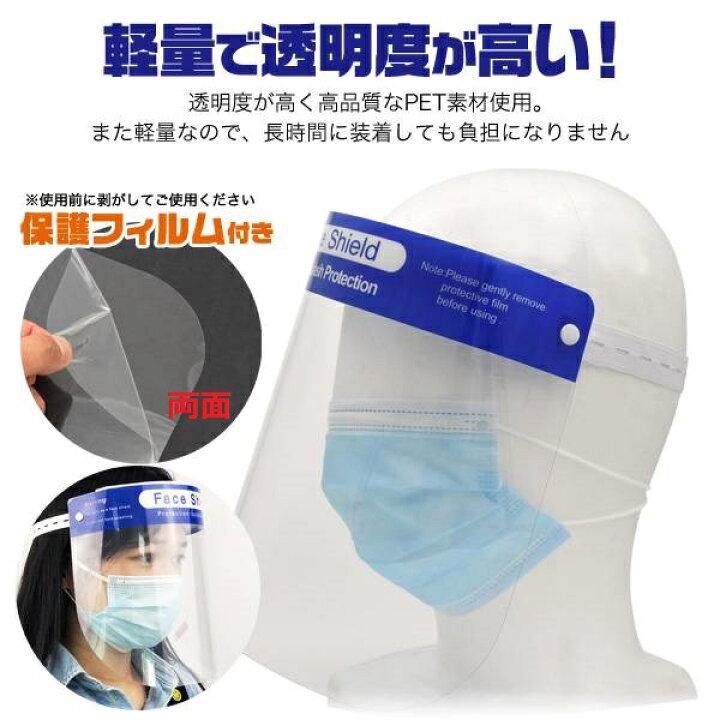 楽天市場】【200個//組み立て済み】フェイスシールド フェスシールド 