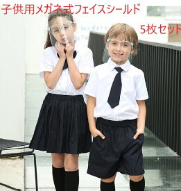 【5点セット】フェイスシールド 子供 子供用 メガネ式フェイス シールド フェイス 子供フェイスシールド 子供用メガネ式フェイスシールド フェイスシールド メガネタイプ クリア フェイスガード マスク フェイスガード 透明マスク 子供マスク