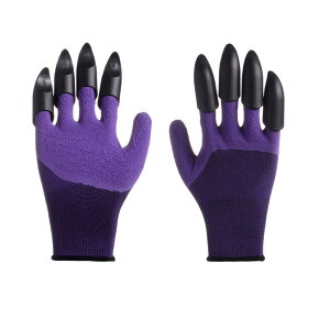 ガーデングローブ 穴掘りグローブ 左右セット 爪付き 手袋 グローブ 防水 ガーデングローブ ガーデニング 園芸手袋 ガーデニンググローブ 草抜き 庭 砂利 土 花壇 農作業 便利 園芸 作業 植