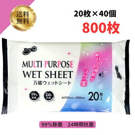 【3/3SS限定最大20%オフクーポン】おそうじシート 99%除菌 24時間抗菌 日本製 昭和紙工 ラク楽LIFE 万能ウエットシート 20枚 40個（4957434010258） 拭ける マルチクリーナー 万能シート 拭き掃除 掃除 万能シート 電化製品 ウェットシート