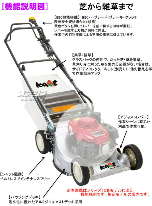 楽天市場】グラスモア(エンジン式芝刈機) LM5360HX カーツ(KAAZ) 刈幅 
