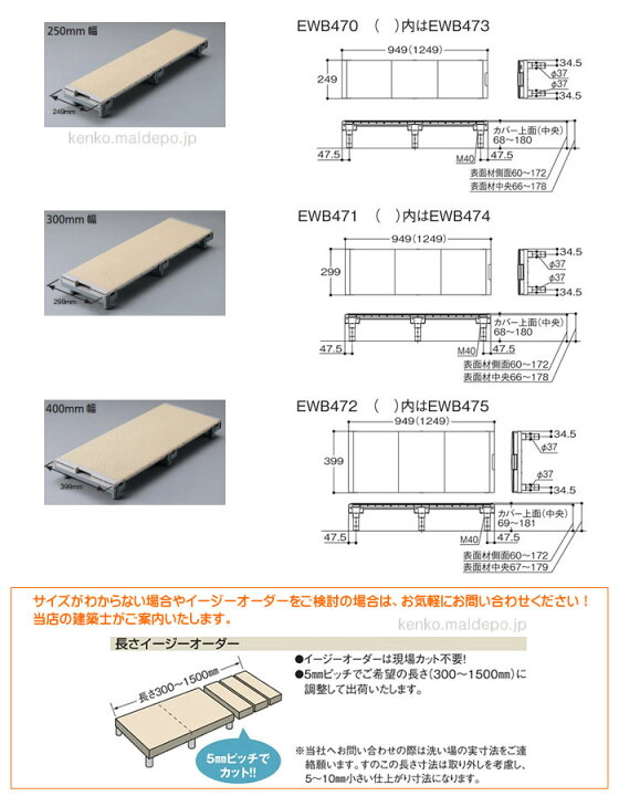 楽天市場】浴室すのこ(カラリ床) 300幅ユニット/EWB471 950サイズ TOTO 