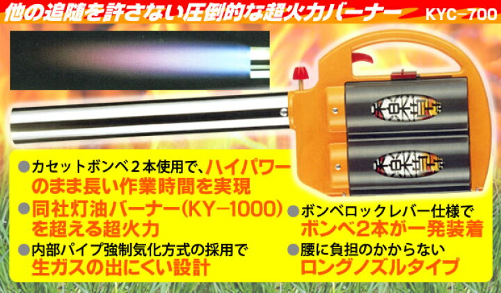 楽天市場】カセットバーナー 楽楽草焼 KYC-700 サカエ富士（榮製機/栄 