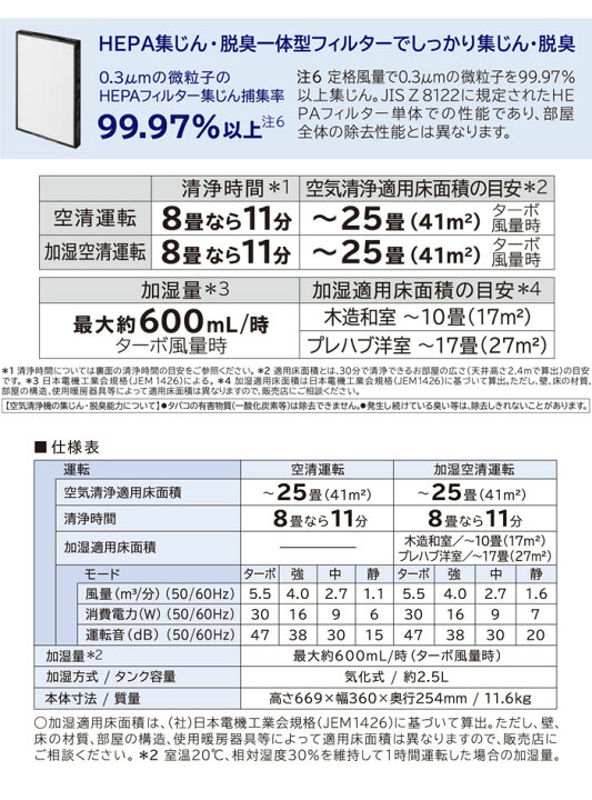 毎日激安特売で 営業中です 加湿空気清浄機 Ep Hg50w Fucoa Cl