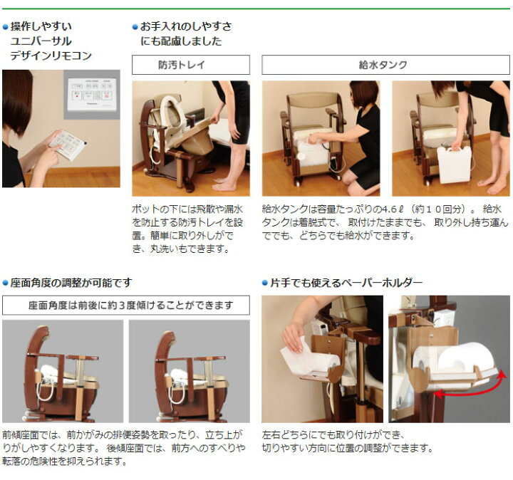 家具調トイレ 座楽 シャワポット ひじ掛け昇降 PN-L21525 パナソニックエイジフリー オアシスプラス 家具調トイレ (座楽) シャワポット ひじ掛け昇降