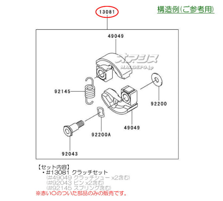 楽天市場】クラッチセットA 肩掛式刈払機 HL272-TJ27用 カーツ(KAAZ 