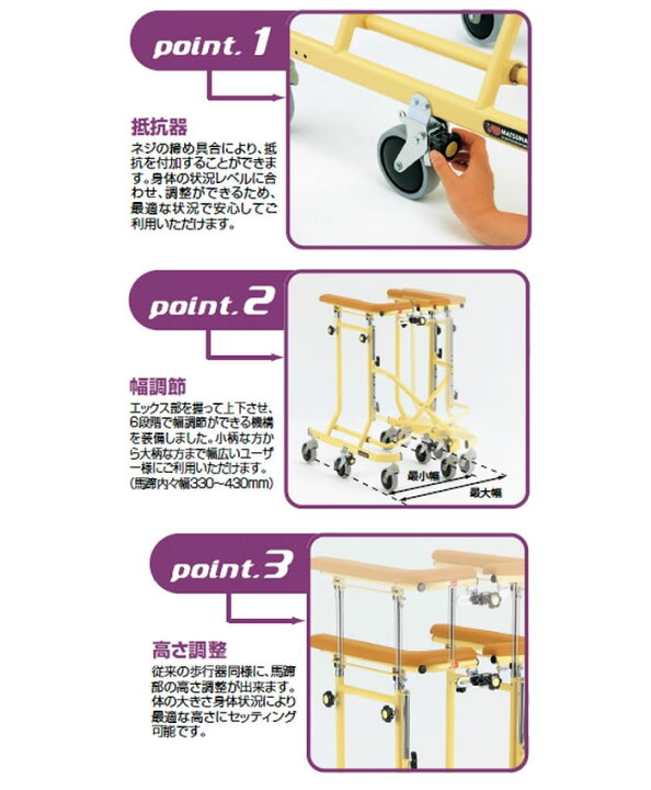 楽天市場】6輪歩行器 らくらくウォーカー ホップステップ SM-40 松永 