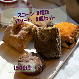 夏休み スコーン お一人様1回限り購入限定　お試し 小麦粉とバターが香るザクザクスコーン8個袋入り　お一人様1回限り　2セットまで