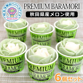 【送料無料】児玉冷菓のババヘラアイス プレミアムバラ盛りカップ［秋田県産メロン味］6個セット 秋田 名物 児玉冷菓の ババヘラ アイス あいす PREMIUM BARAMORI メロン お土産 冷凍 おみやげ ご当地 特産 あきた