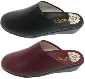 【送料無料】 防水 文和 3500 黒 ワイン bunwa 前かぶり つま先カバー 日本製 革裏 婦人 レディース オフィス履き 事務所履き 防寒モード履き サンダル つっかけ ヘップ