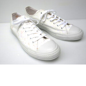【送料無料】 訳ありデッドストック(シミあり) 28cm CONVERSE コンバース オールスター モノレパード OX 白 (N) 紳士 メンズ ローカット バッシュ スニーカー
