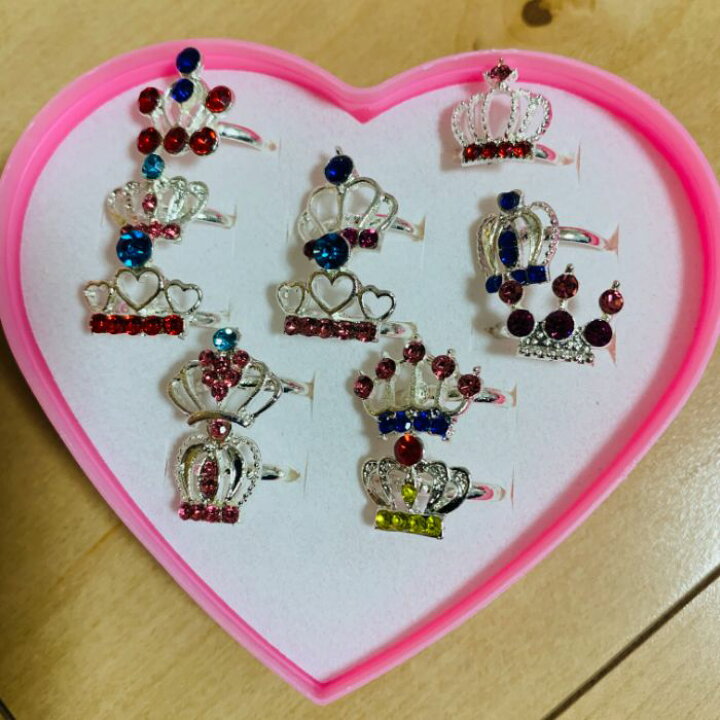 楽天市場 送料無料 キッズ アクセサリー リング 指輪セット おもちゃ 子供 女の子リング かわいい指輪 宝石 サイズ調節でき お祭り 誕生日 プレゼント ハロウィン クリスマス リング12個セット ギフト 王冠 美麗屋オシャレハウス