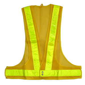 安全ベスト・反射ベスト黄メッシュ/黄ライン反射ライン幅:70mm