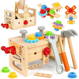 組み立て おもちゃ男の子 女の子 3 4 5 6歳誕生日 プレゼント 工具 大工 おもちゃさんセット 木のおもちゃ ランキング 知育玩具 クリスマス プレゼント
