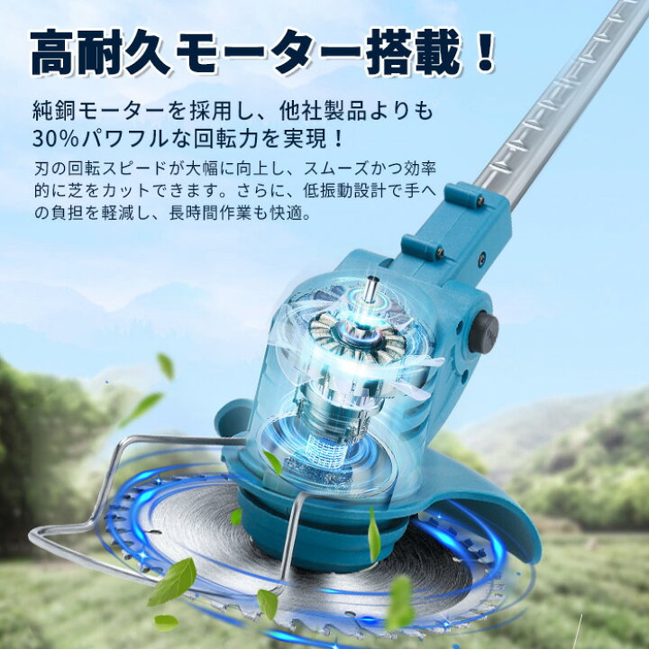 楽天市場】24時間限定【6枚のみ！20％OFFクーポン】草刈り機 充電式 