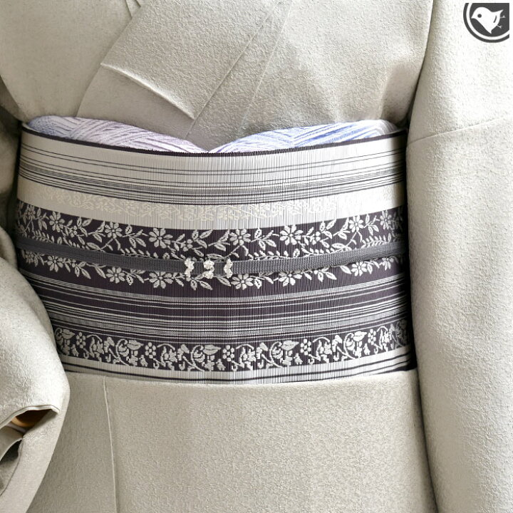 楽天市場】☆おびや限定色「グレー」黒木織物 謹製 小唐花 筑前博多織  