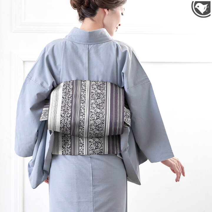 楽天市場】☆おびや限定色「グレー」黒木織物 謹製 小唐花 筑前博多織  