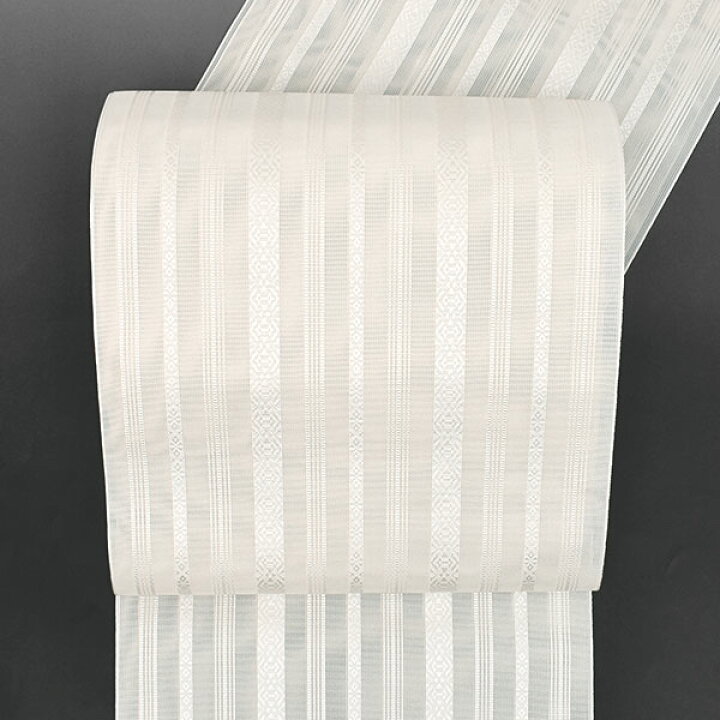 楽天市場】名古屋帯 博多帯 夏帯 紗献上 ☆おびや限定色「白×白」黒木  