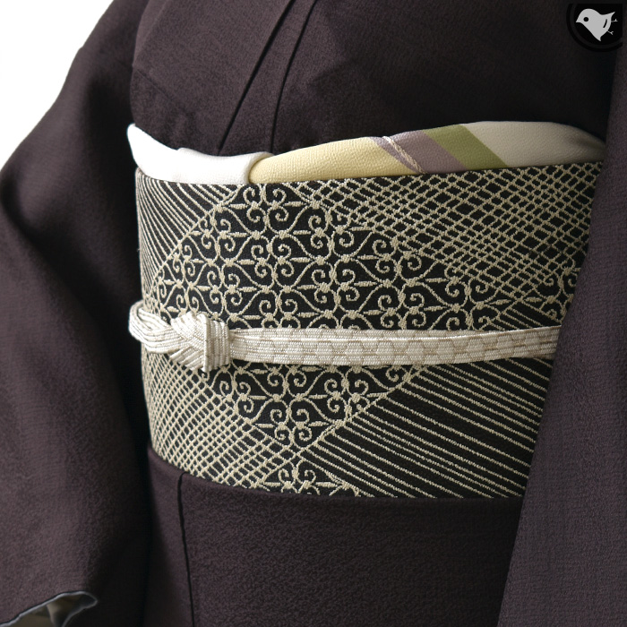 楽天市場】高級 西陣織 老舗 梅垣織物 謹製 西洋線菱文 袋帯 正絹 日本