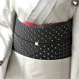 西陣織老舗機屋 謹製 切子七宝 経浮かし錦織 八寸 名古屋帯 正絹 日本製 送料・代引き無料！[商品番号：20851]