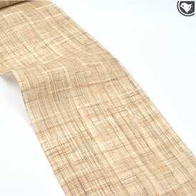 夏帯 本麻上布 手織り近江 川口織物 謹製 無地 九寸 名古屋帯 お仕立て代込！送料・代引き無料！[商品番号：21672]