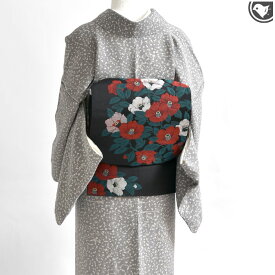 博多帯 “絲衣” (博多つばき) 本場筑前博多織 金印 八寸 名古屋帯 おびやオリジナル 正絹 日本製【帯専門店おびや】お仕立て付！送料・代引き無料！[商品番号：21705]