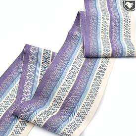 半幅帯 本場琉球 “知花花織” 本場琉球 手織り 木綿 日本製 お仕立て代込！送料 代引き無料！[商品番号：21774]