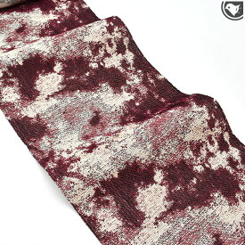 米沢紬 名門 近賢織物 “風通織” 八寸 名古屋帯 絹和紙 日本製【帯専門店おびや】お仕立て代込！送料・代引き無料！[商品番号：21822]