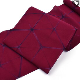 板締め絞り 老舗 熊谷 謹製 信州 上田紬地 九寸 名古屋帯 日本製【帯専門店おびや】お仕立て代込！送料 代引き無料！[商品番号：21905]