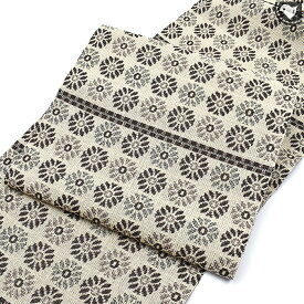 米沢紬 名門 近賢織物 千姫シリーズ “苺文” 八寸 名古屋帯 絹和紙 日本製【帯専門店おびや】お仕立て代込！送料・代引き無料！[商品番号：21990]