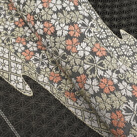 西陣織 名門 橋本テル 謹製 “道長桜文様” 袋帯 日本製 【帯専門店おびや】お仕立て代込！送料・代引き無料！[商品番号：22033]