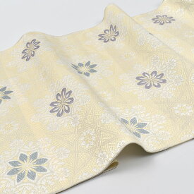 西陣織 老舗 志都香 謹製 “装飾華文” 彩麗絹 九寸 名古屋帯 正絹 日本製 【帯専門店おびや】お仕立て代込！送料・代引き無料！[商品番号：22060]