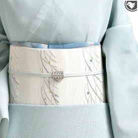 単衣/夏 西陣織 老舗 ふくい つゆ草 文様 九寸 名古屋帯 正絹 日本製 お仕立て代込！送料・代引き無料！[商品番号：22074]
