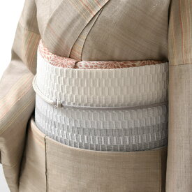 手織り 半幅帯 正絹 本場琉球南風原 ロートン織 名門 丸正織物 謹製 marumasa.fab 全通柄文様 (お仕立て上り帯) 正絹 日本製 送料・代引き無料！[商品番号：22452]