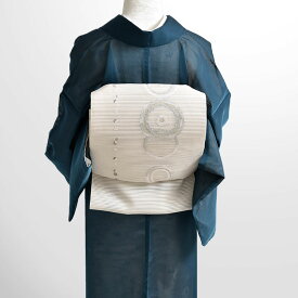 (単衣/夏)絽綴れ 西陣 老舗 都 謹製 “輪” 八寸 名古屋帯 正絹 日本製 送料・代引き無料！[商品番号：22369]