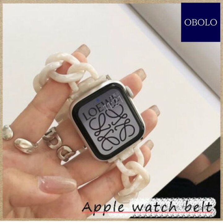 楽天市場 アップルウォッチ バンド Apple Watch ベルト 人気 ホワイト Obolo 神戸kobe