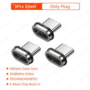 240W USB4.0 80Gbps Thunderbolt 5 ���C Type-C OTG USB C - USB-C �}���[�d�}�O�l�b�g�ϊ��P�[�u�� 8K@60Hz USB Type C �A�_�v�^�[