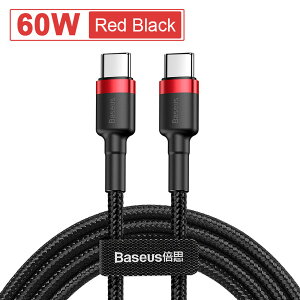 Baseus USB C to USB Type C �P�[�u�� (MacBook Pro�p Quick Charge 3.0 60W PD�}���[�d�Ή� Samsung Xiaomi mi�p�[�d�P�[�u��)