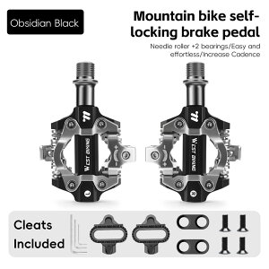 WEST BIKING MTB �Z���t���b�L���O�y�_�� �A���~���� �N���b�v���X �}�E���e���o�C�N�y�_�� SPD�Ή� �_�u���V�[���h�{�j�[�h���x�A�����O