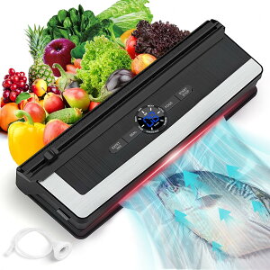【500円OFFクーポン配布中】真空パック機 フードシーラー 家庭用自動真空密封パック機【2025新登場 -85Kpa 乾湿両用 真空脱気シーラー】真空パック器 密封パック機 真空保存 鮮度長持ち 酸化防