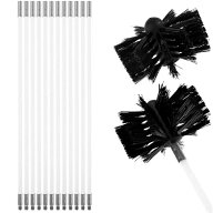 煙突 掃除 ブラシ 薪ストーブ掃除 4/6/8/12本ロッド 60cm 掃除ブラシ 煙突掃除棒 電気ドリル駆動 掃除ツ…
