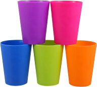 プラスチックコップ コップ カップ 耐熱 プラスチック プラカップ 260ml マルチカラー色 飲みカップ 再利…